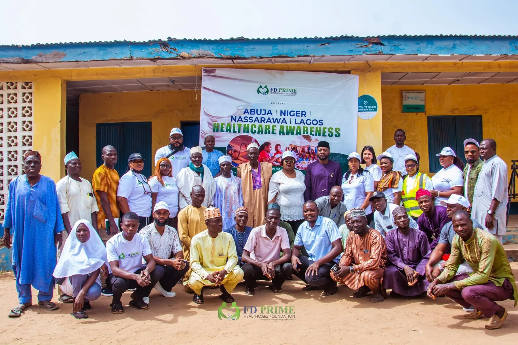 A group gathered after outreach activity